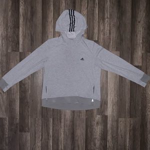 Adidas grey long sleeve hoodie